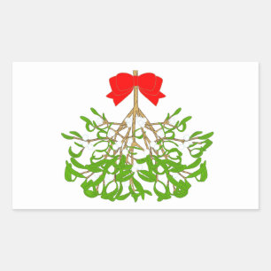 Mistletoe Rechteckiger Aufkleber