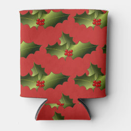 Mistletoe Rot und Grün Can Cooler Dosenkühler