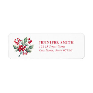 Mistletoe Rücksendeadressen-Aufkleber
