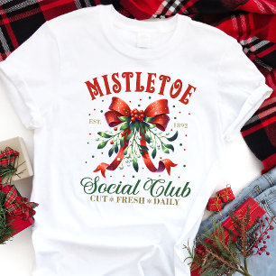 Mistletoe Social Club Coquette Weihnachten Tri-Blend Shirt
