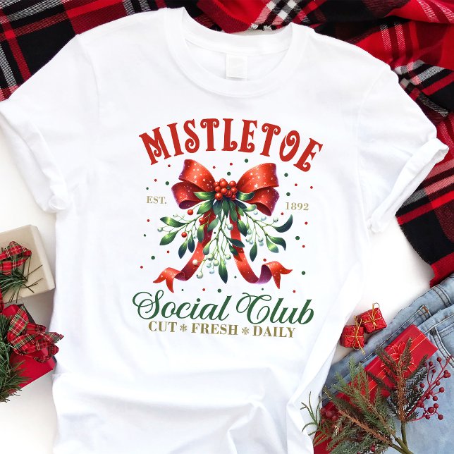 Mistletoe Social Club Coquette Weihnachten Tri-Blend Shirt (Von Creator hochgeladen)