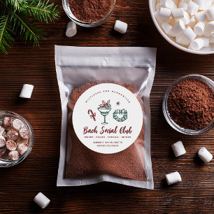 Mistletoe und Margaritas   Christmas Bachelorette Runder Aufkleber