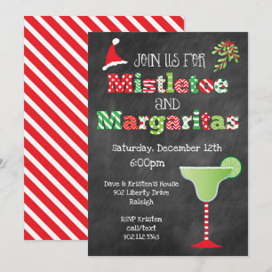 Mistletoe und Margaritas Weihnachtsgebäck Party Einladung