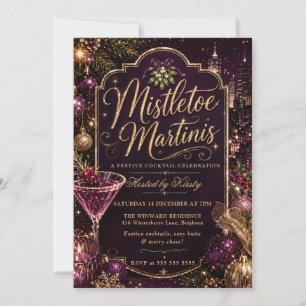 Mistletoe und Martinis-Feier Einladung