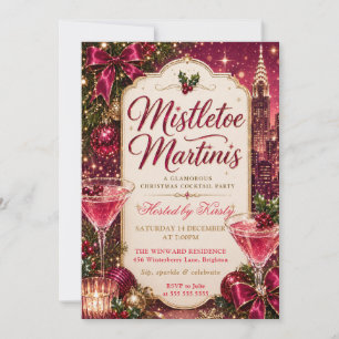 Mistletoe und Martinis Weihnachtsfeier Einladung