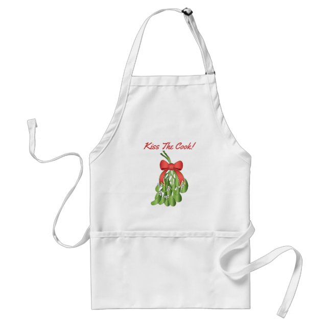 Mistletoe Wahnsinn! Küss den Koch! Schürze (Vorne)