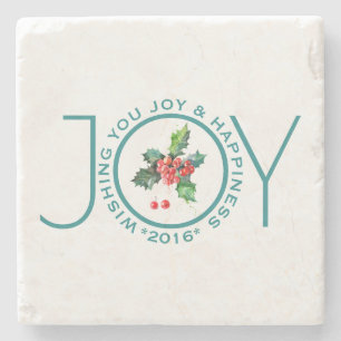 Mistletoe Wasserfarben und Vorlage für Textfreude Steinuntersetzer