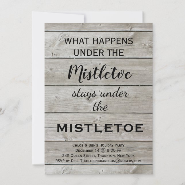 Mistletoe-Weihnachtsfeier Einladung (Vorderseite)