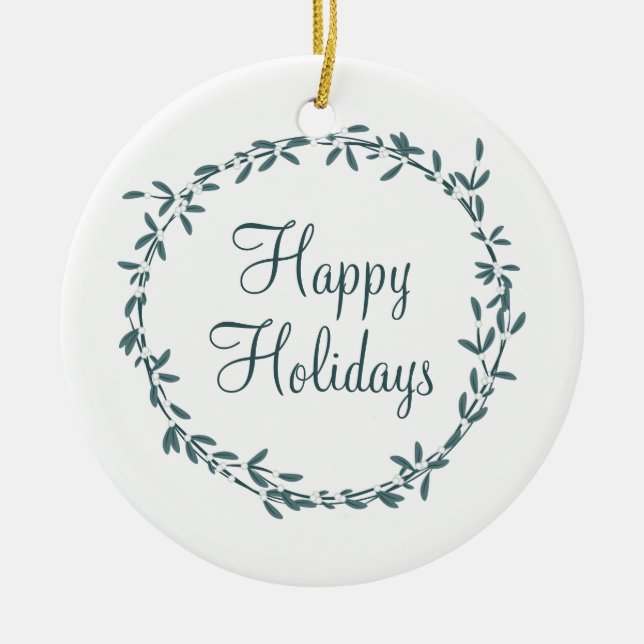 Mistletoe with Personalized Message Keramik Ornament (Vorne)