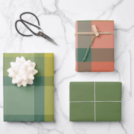 Mistletoe Wrapping Paper Flat Sheet Set of 3 Geschenkpapier Set