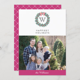 Mistletoe Wreath Christmas Holidays Foto | Rosa Einladung