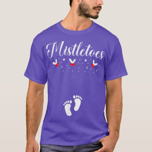 Mistletoes Xmas Schwangerschaft Offenbarung Weihna T-Shirt
