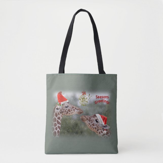 Mistletomomente überall auf der Drucktasche (Vorderseite)