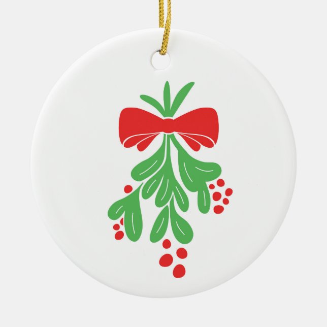 ***MISTLETOORNAMENT*** KERAMIK ORNAMENT (Vorne)