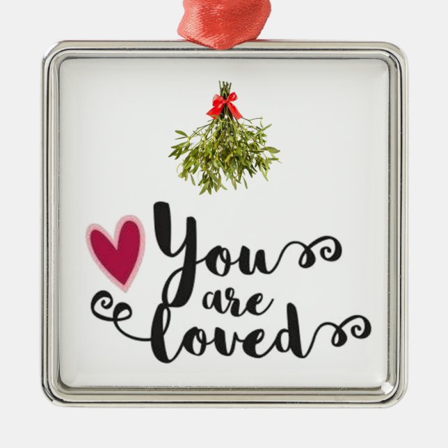 *MISTLETOS UND LIEBE FÜR SIE* CHRISTMAS ORNAMENT (Vorne)