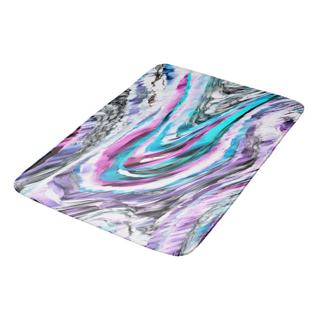 Misto de gradiente e chuviscado, ciano e pink badematte (Schrägansicht)