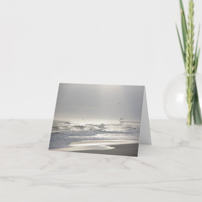 Mistral Abend bei Frisco Pier OBX Note Card Karte (Vorderseite)