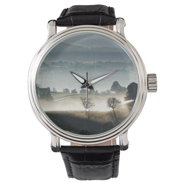Mistral Schweiz Landschaft Armbanduhr (Vorderseite)