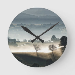 Mistral Schweiz Landschaft Runde Wanduhr