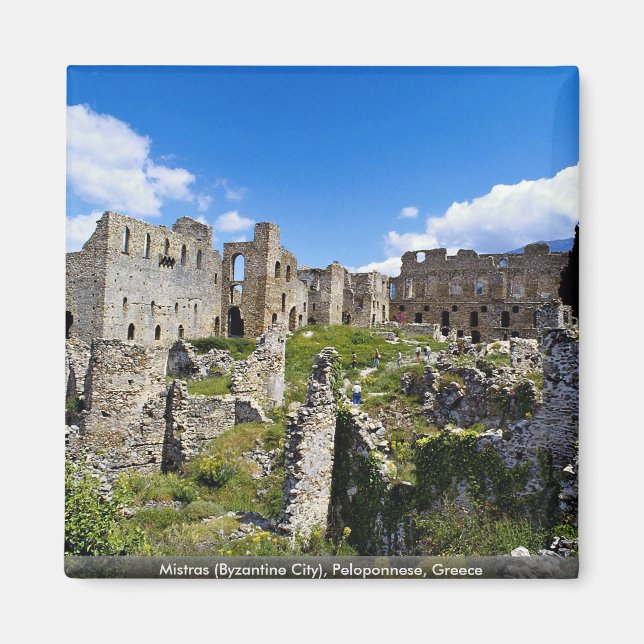 Mistras (Byzantinische Stadt), Peloponnes, Grieche Magnet (Vorne)