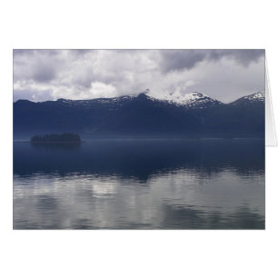 Misty Alaskan Sea in Shades of Blue