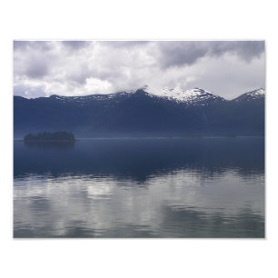 Misty Alaskan Sea in Shades of Blue Fotodruck