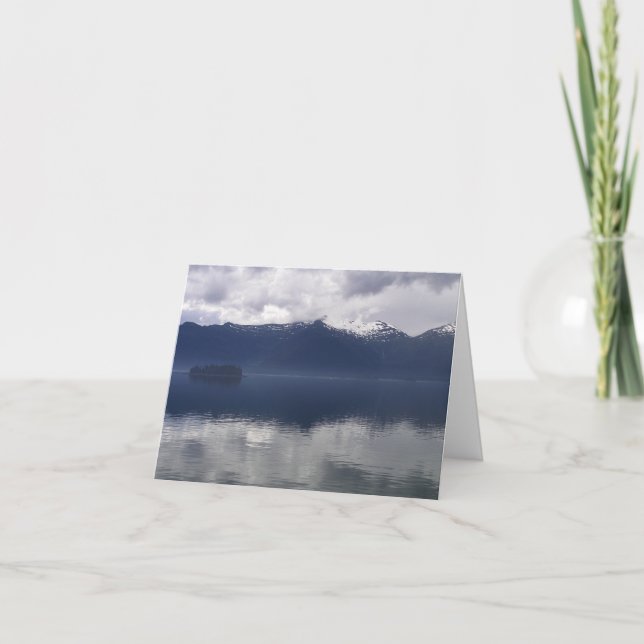 Misty Alaskan Sea in Shades of Blue Karte