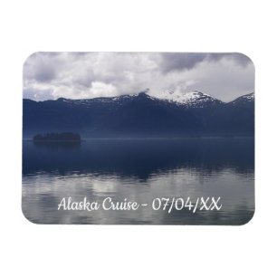 Misty Alaskan Sea in Shades of Blue Magnet