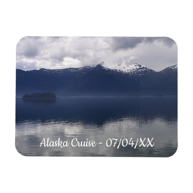 Misty Alaskan Sea in Shades of Blue Magnet (Horizontal)
