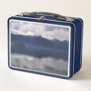 Misty Alaskan Sea in Shades of Blue Metall Brotdose