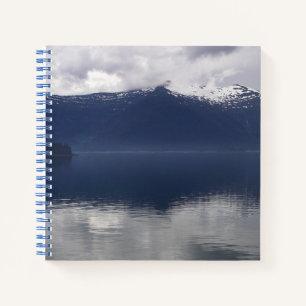 Misty Alaskan Sea in Shades of Blue Notizbuch