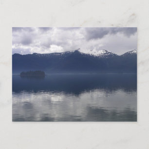 Misty Alaskan Sea in Shades of Blue Postkarte