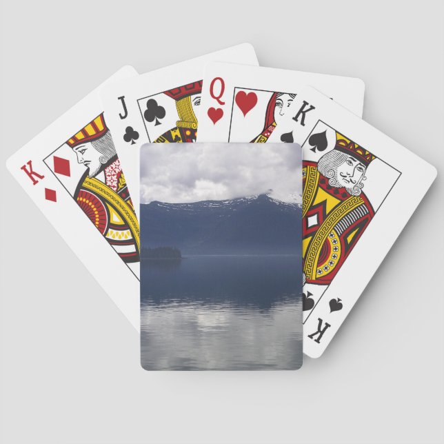 Misty Alaskan Sea in Shades of Blue Spielkarten (Rückseite)