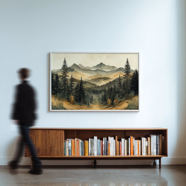 Misty Autumn Forest - Zen Nature Wall Kunstdrucker Poster (Von Creator hochgeladen)