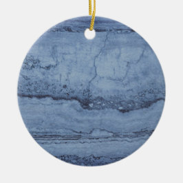 Misty Blue abstrakt Granite Marmormuster Keramik Ornament