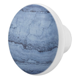 Misty Blue abstrakt Granite Marmormuster Keramikknauf