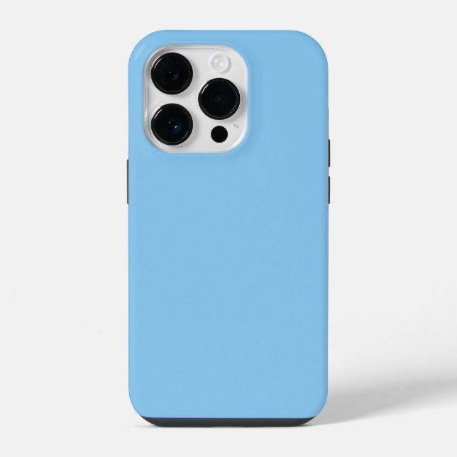 Misty Blue Solid Color, iPhone Case Hülle (Rückseite)