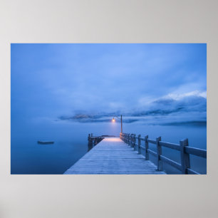 Misty Blue Waters Poster