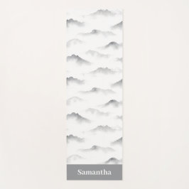 Misty Brushstroke Texture Zen Ink Yogamatte