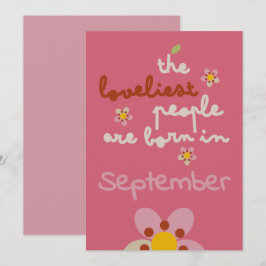 MISTY CHARM - Birthday Floral Einladungskarte