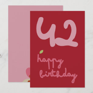 MISTY CHARM - Birthday Floral Einladungskarte