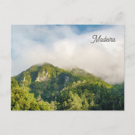 Misty clouds over green hills, Madeira Postkarte