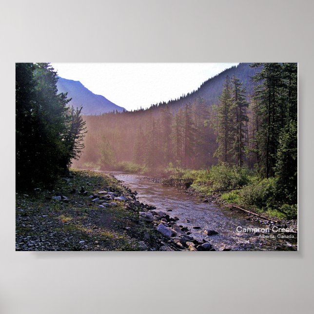 Misty Creek Sunrise Glacier-Waterton Parks Poster (Vorne)