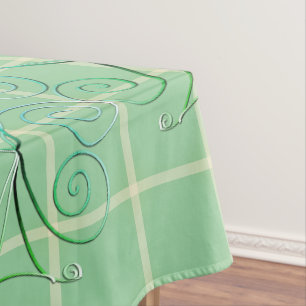 Misty Curly Kleeblatt SquaresTablecloth Tischdecke