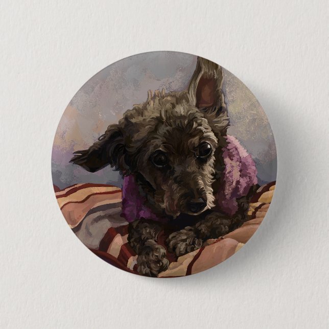 Misty der Pudel Button (Vorderseite)