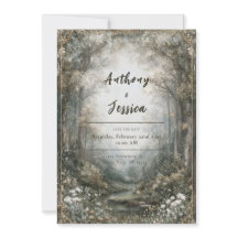 Misty Enchanted Forest Wedding Einladung