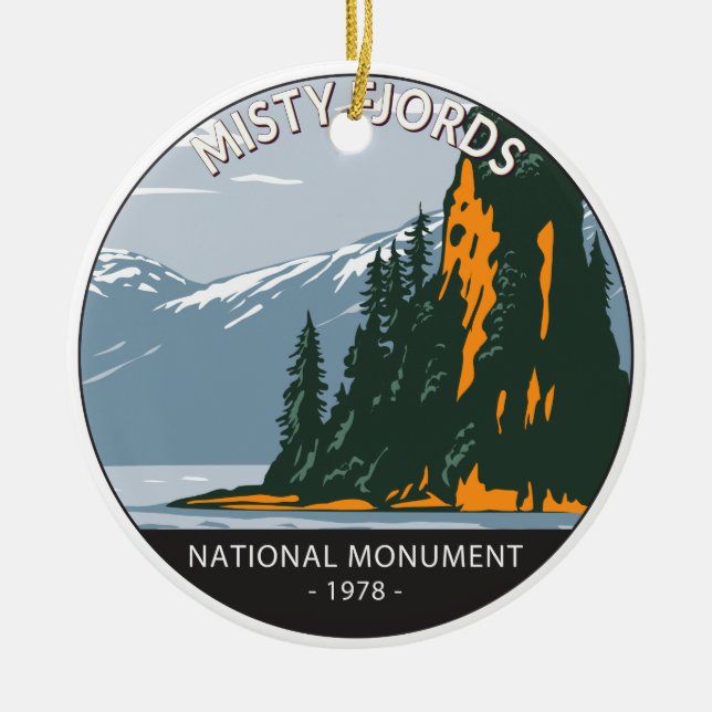 Misty Fjords National Monument New Eddystone Keramik Ornament (Vorne)