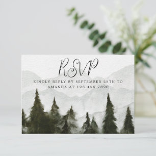 Misty Forest Baby Shower RSVP Karte