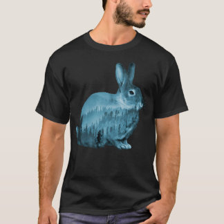 Misty Forest Bunny - Blau T-Shirt