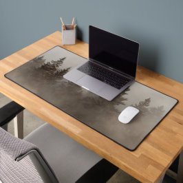 Misty forest, dark nature theme schreibtischunterlage